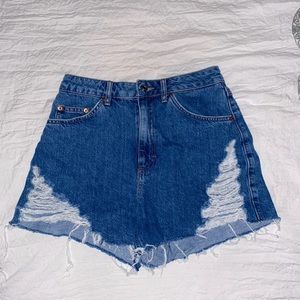 denim mom shorts